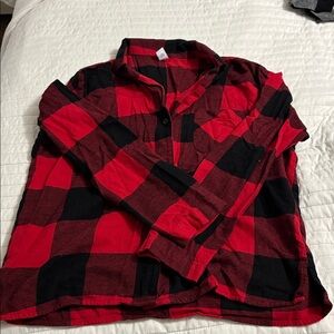 Old Navy Red and Black Checkered Shirt